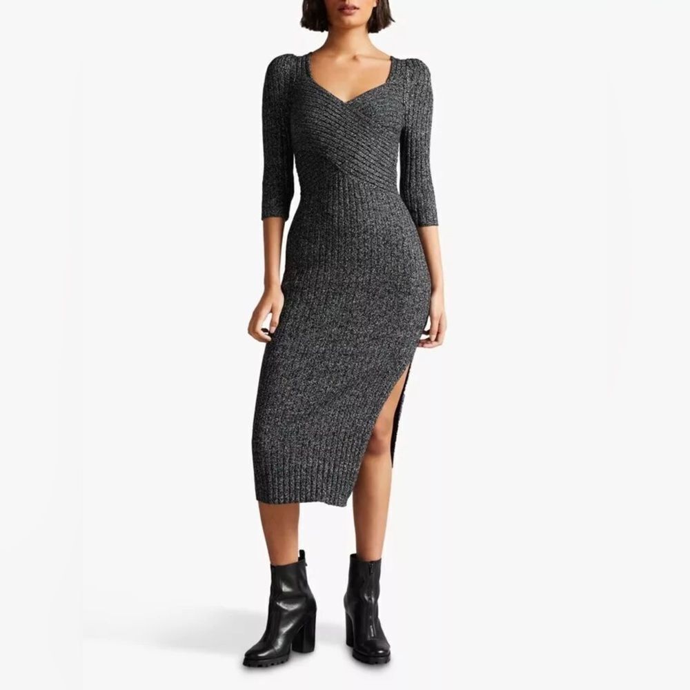 Ted Baker Women's size 12 TB 4 Chelsiy Wool & Cashmere Blend Knit Sweater Dress